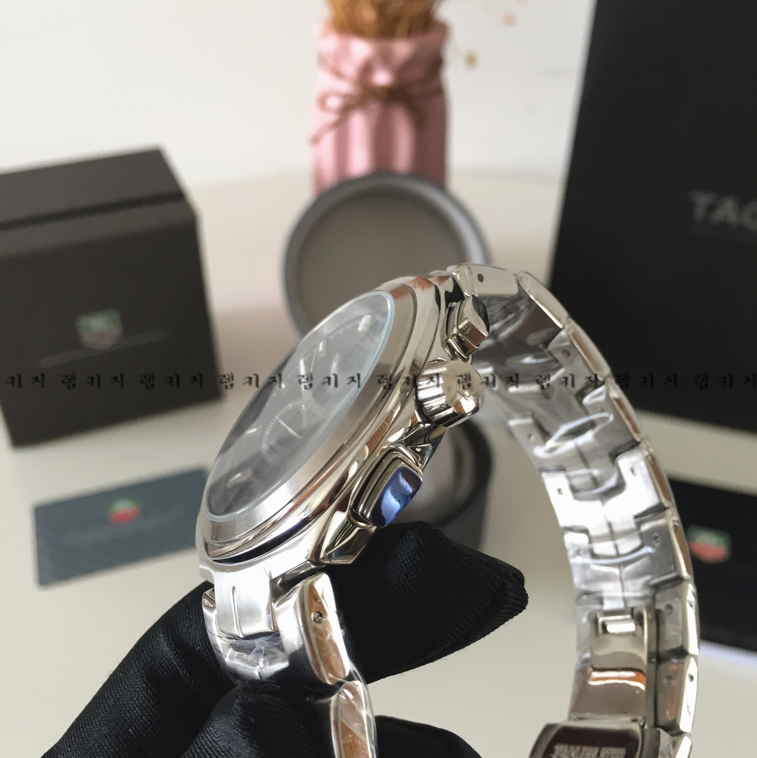 태그호이어 블랙다이얼 칼리버 17 메탈시계